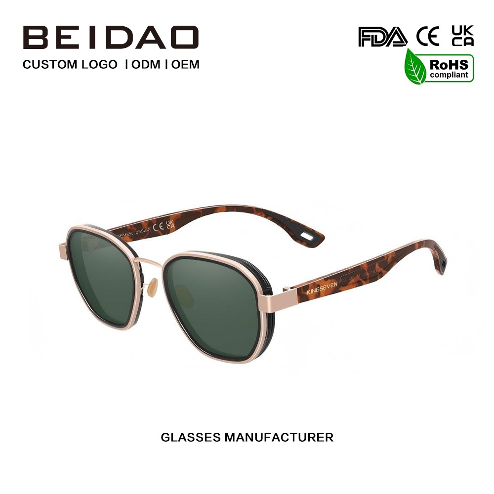 Klasikiniai atspindintys aliuminio poliarizuoti akiniai nuo saulės