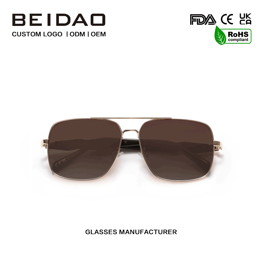 Designer Alloy Frame Poliarized UV400 Akiniai nuo saulės Vairavimas