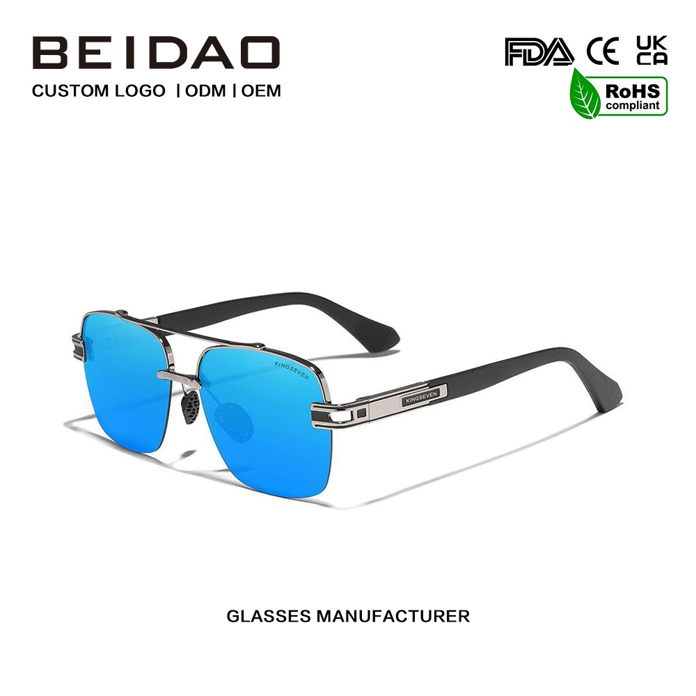 Prabangūs vyriški Spalvingi retro poliarizuoti akiniai nuo saulės